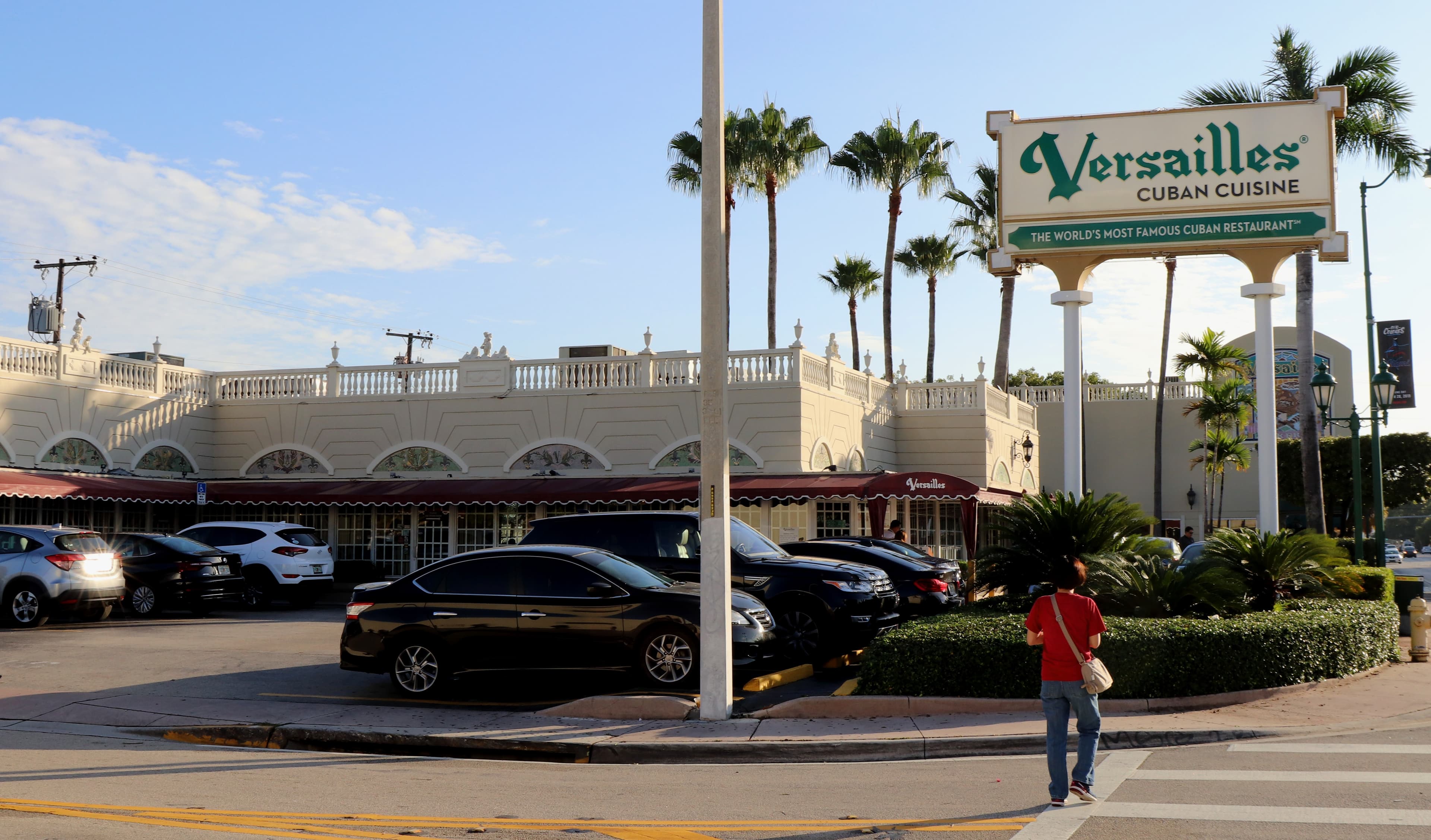 3555 SW 8th Street, Miami, FL 33135

Versailles Restaurant, the World's Most Famous Cuban Restaurant, has been serving delicious Cuban cuisine and culture to the South Florida community and tourists from around the world for four decades. Soon after it opened its doors in 1971, Versailles quickly became the gathering place and unofficial town square for Miami’s Cuban exiles. Today, it continues to be a crucial gauge of the community’s pulse. Not surprisingly, Versailles is typically the first place politicians visit locally to garner support from the Cuban exile community, and the restaurant is also a favorite among the media for gathering commentary and footage on the community’s perspectives regarding social and political issues. It is not uncommon to see local, national, and international media setting up camp in Versailles’ parking lot, where they are sure to receive a flood of local viewpoints.