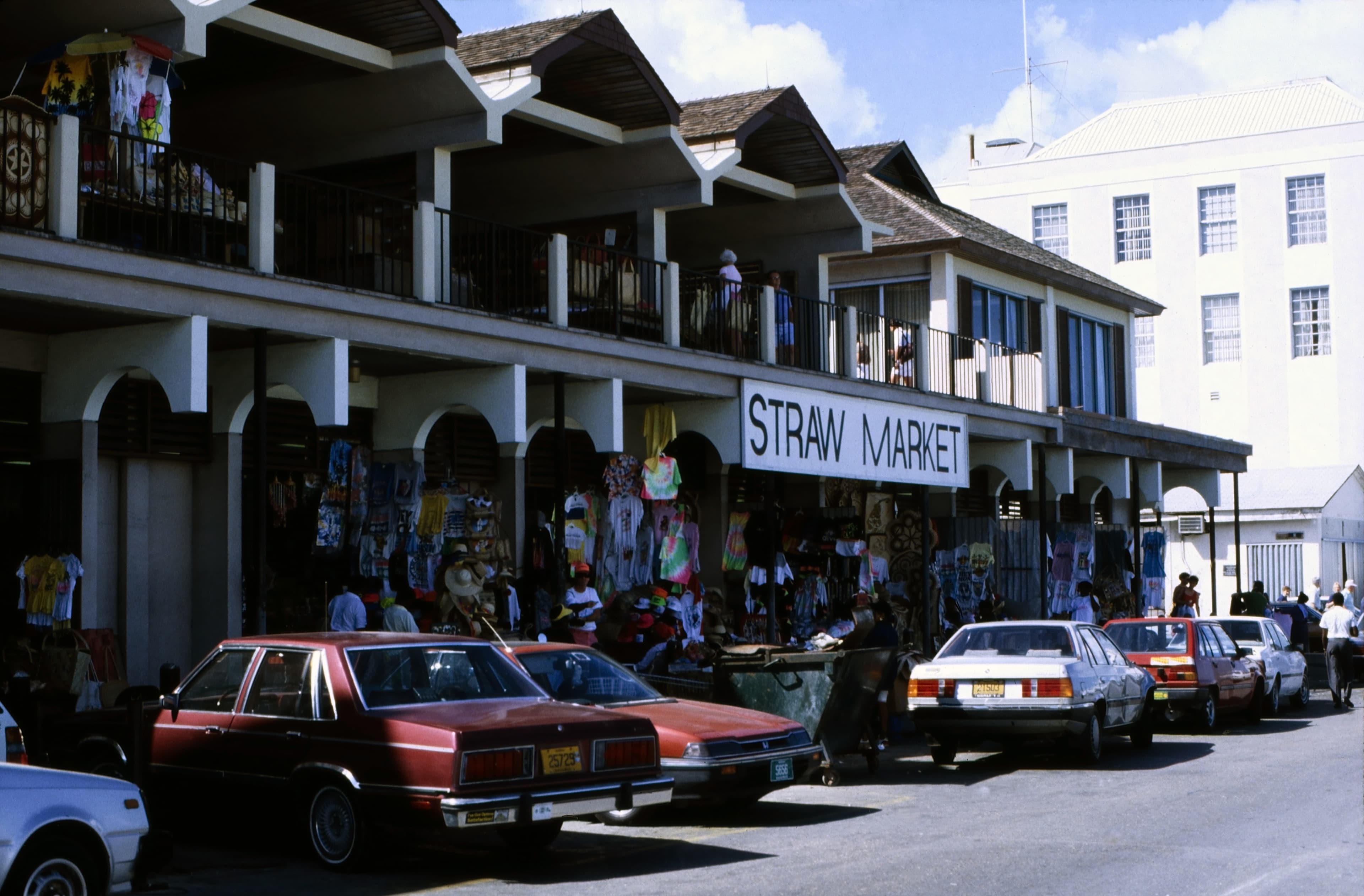 Der Strohmarkt am Hafen von Nassau.
