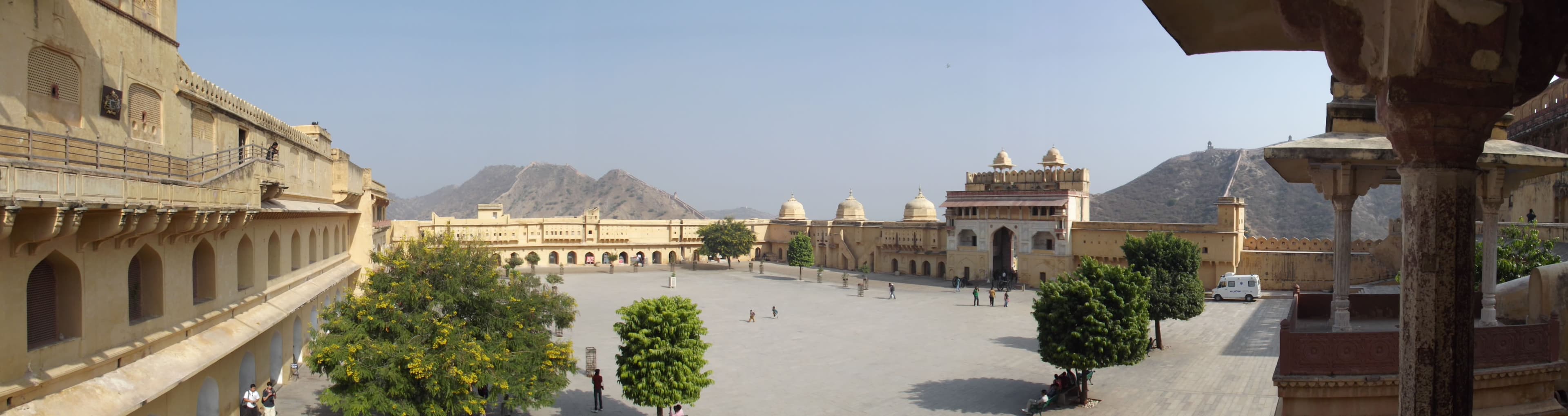 The courtyard at Amber Fort.