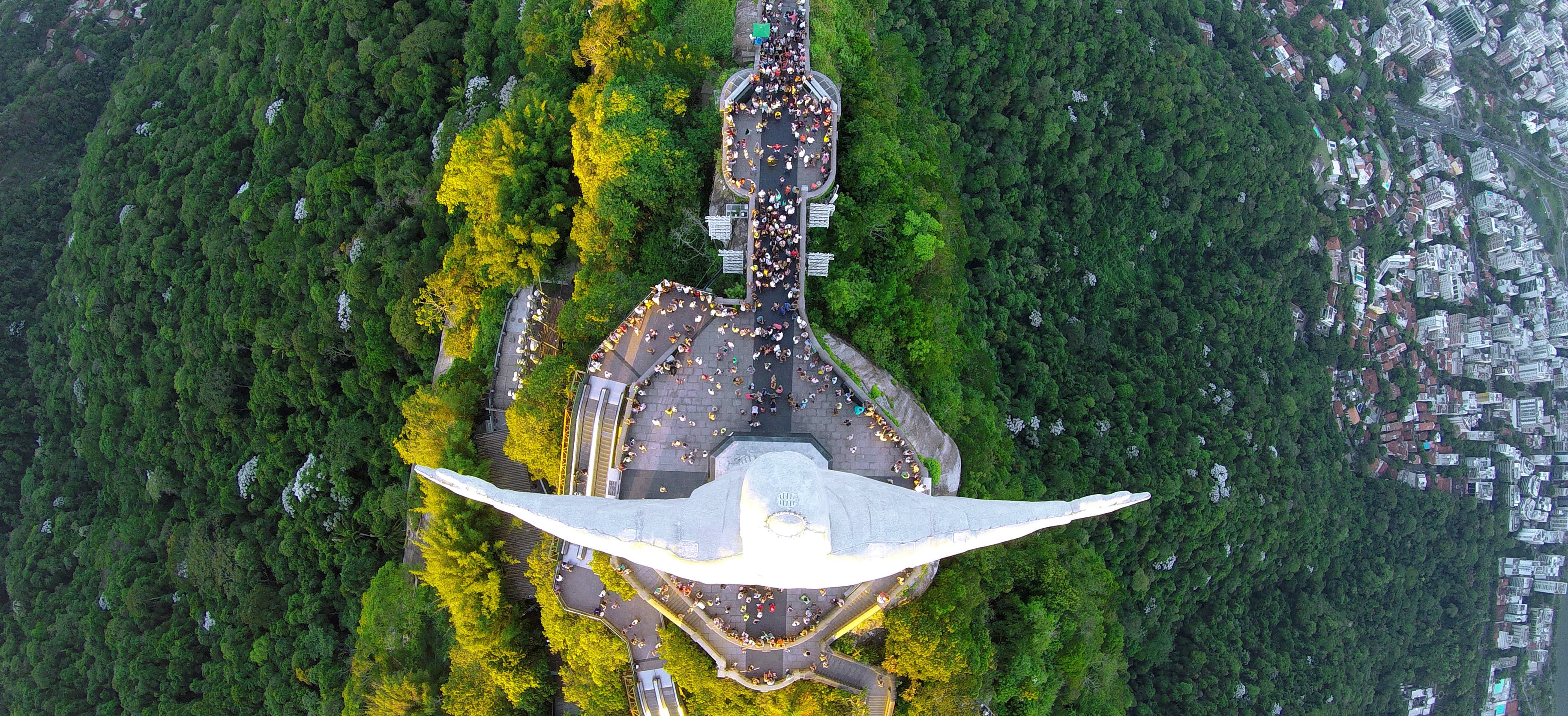 Aerial view from the Christ the Redeemer statue.