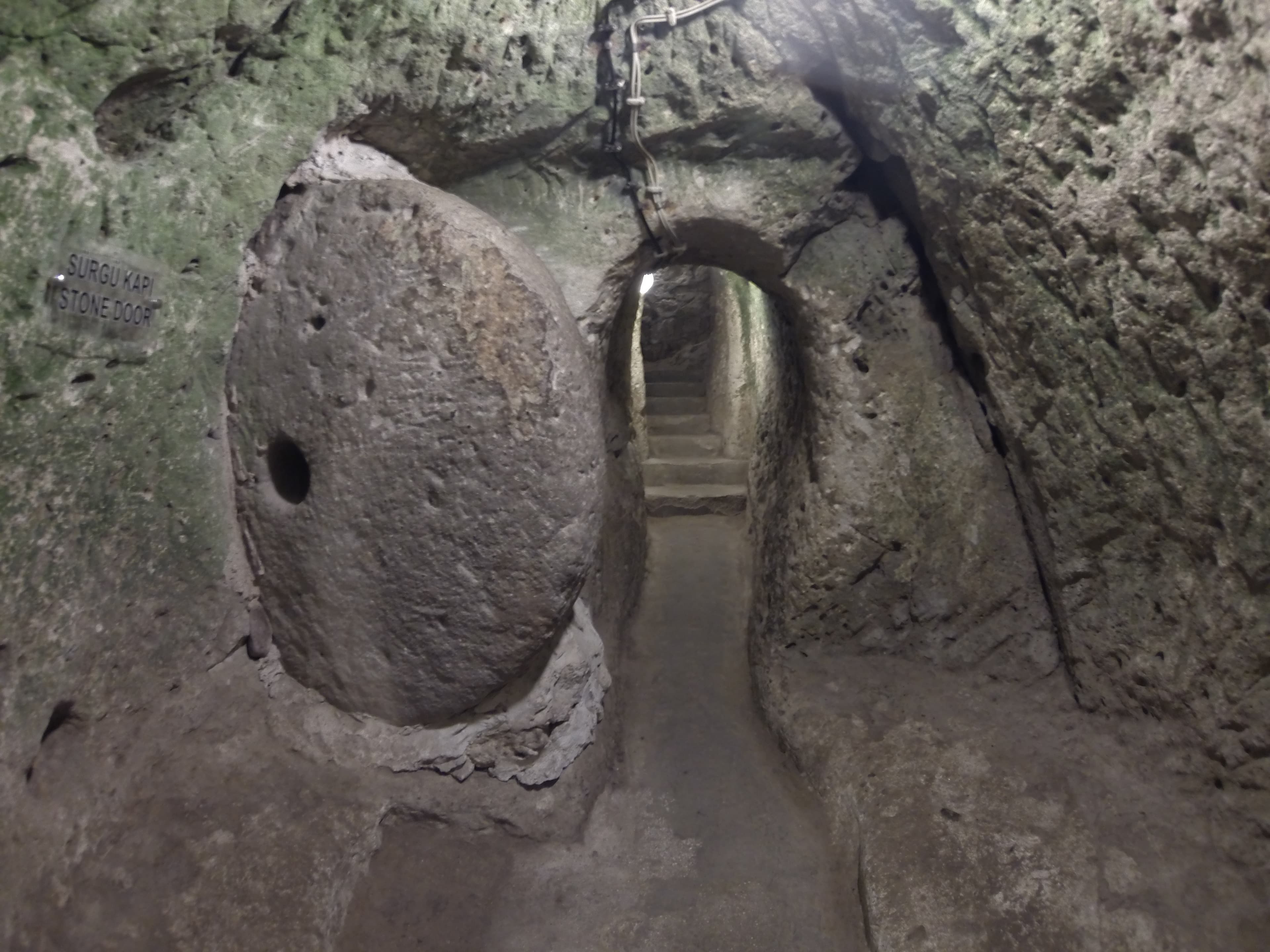 Derinkuyu Underground City in Cappadocia, Turkey, was a refuge for Christians who fled from their enemies and hid in this underground city.