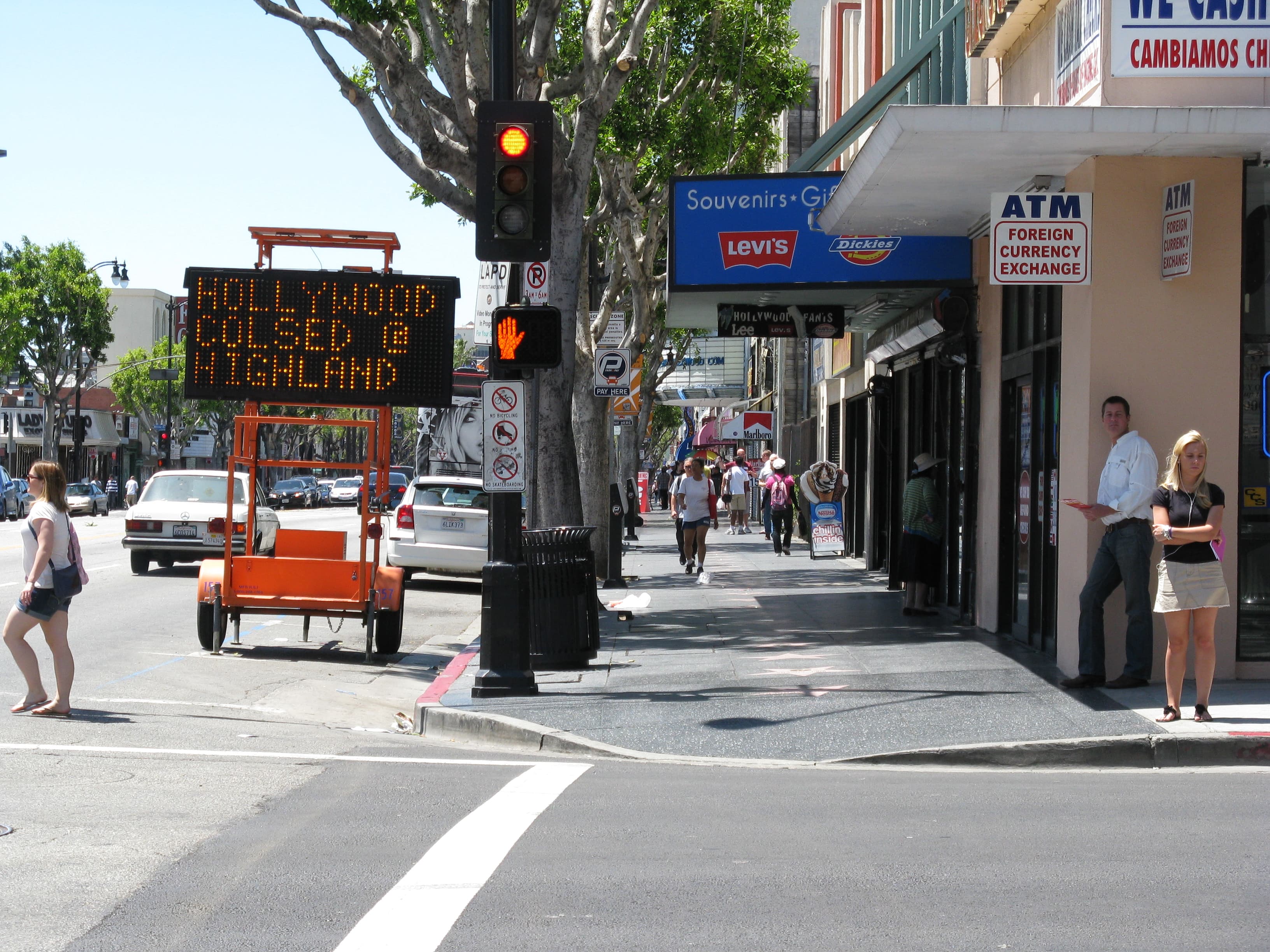 Crossing North Cahuenga Boulevard, Hollywood