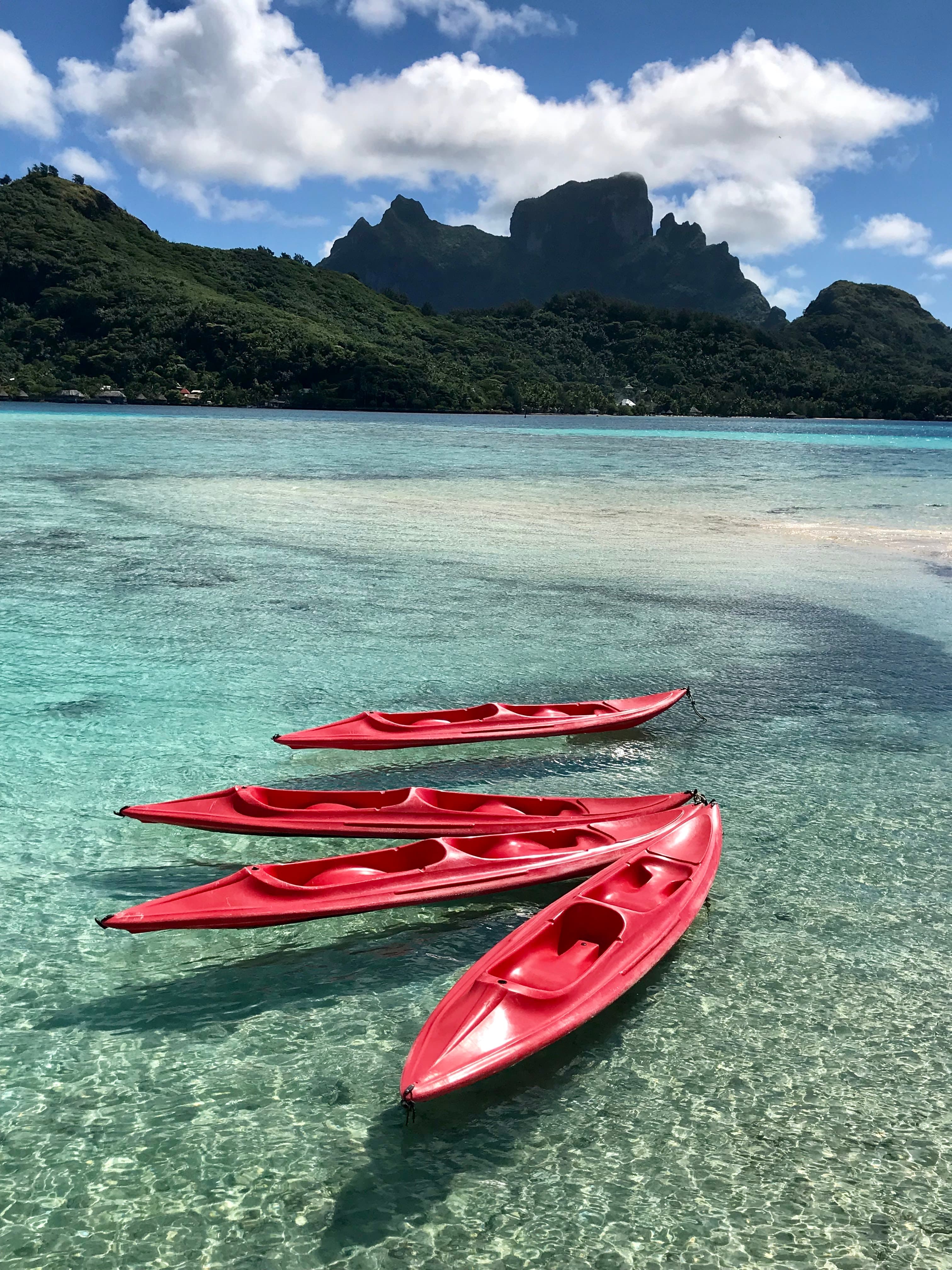 Nautical sports in the Bora Bora lagoon.