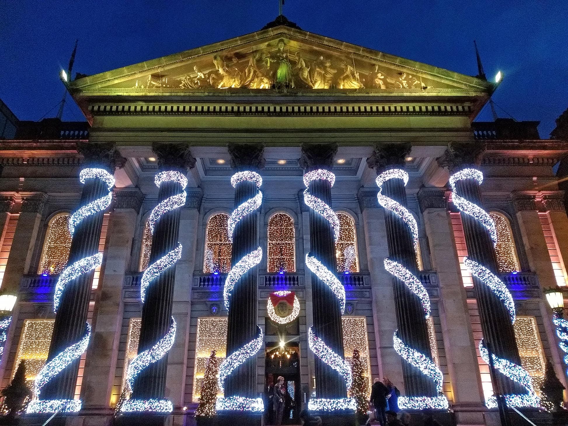 Christmas decorations at The Dome on George Street, Edinburgh.