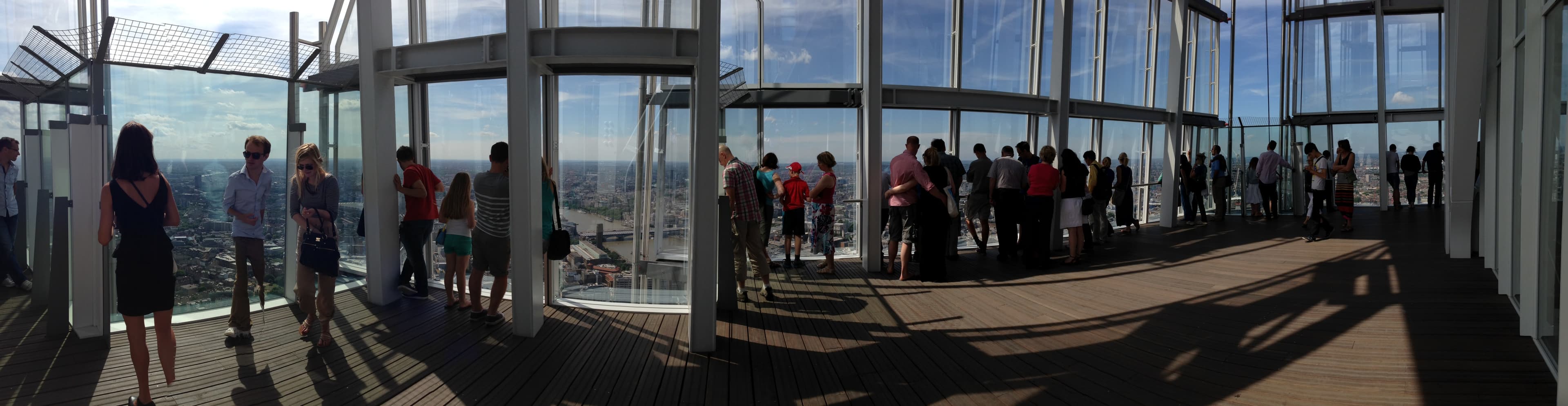 The view from The Shard, the observation deck of the Shard at London Bridge, London, UK.