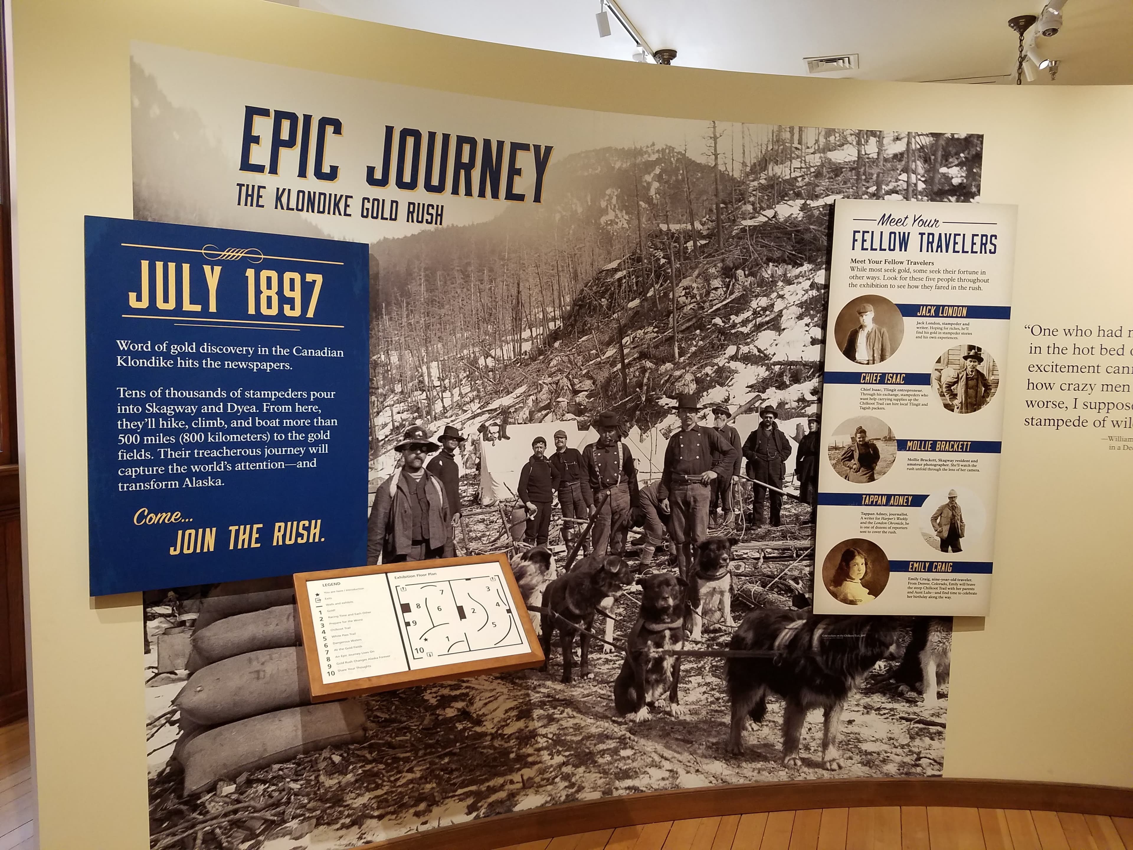2019 Klondike Gold Rush National Historical Park exhibit in Skagway, Alaska