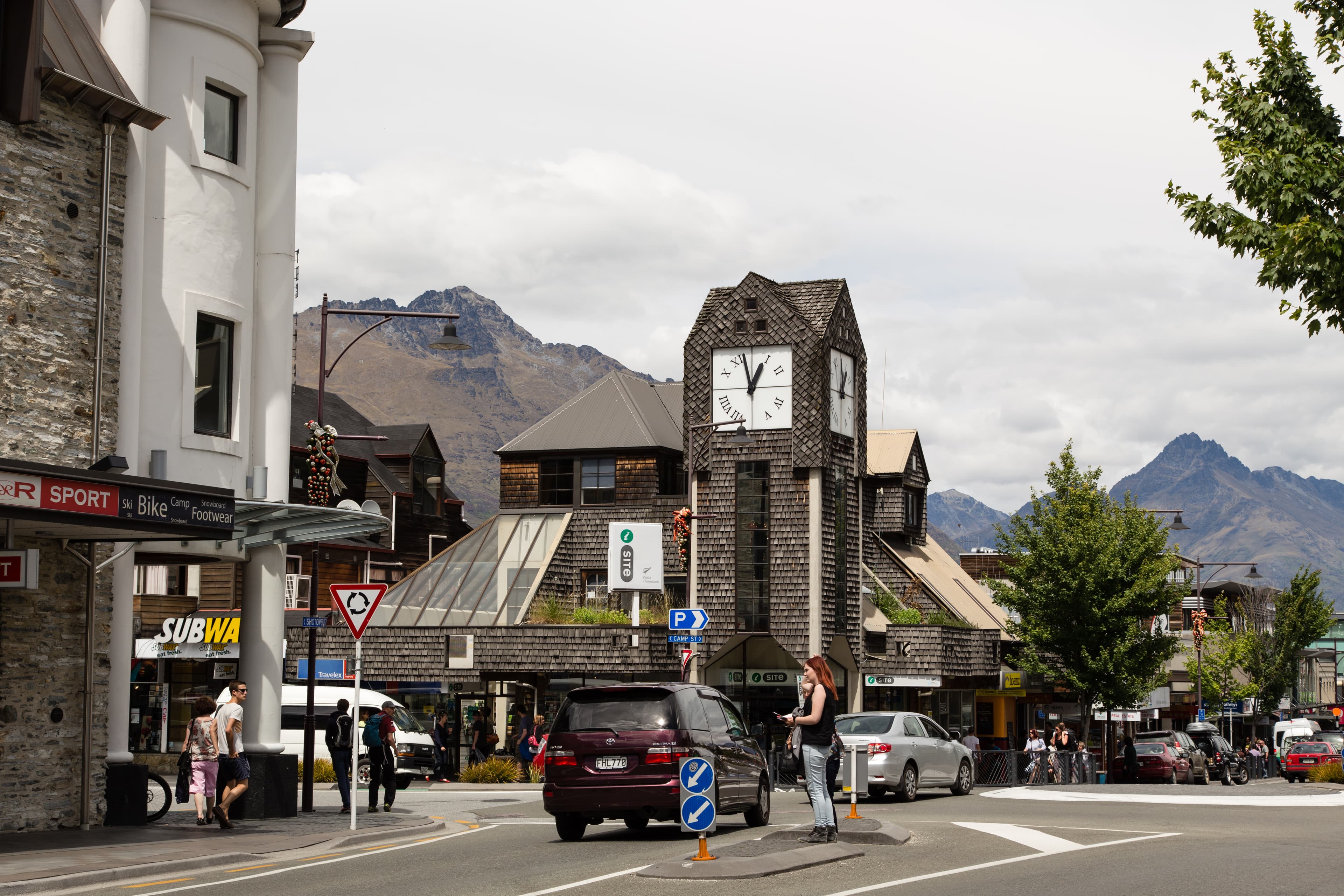 Buildings in Queenstown, New Zealand.