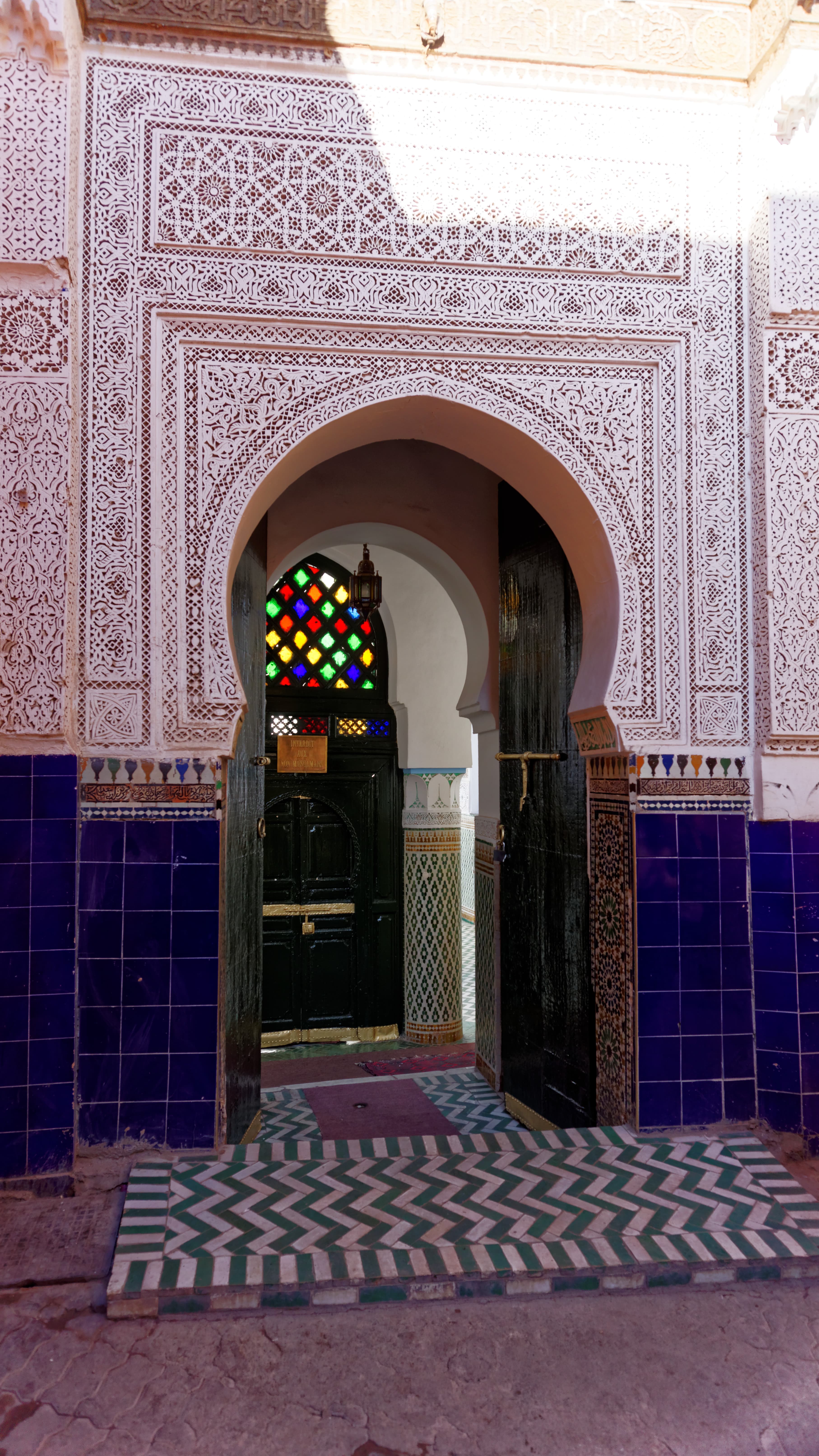 Entrance to the Zawiya of Sidi Abdel Aziz, Marrakesh.